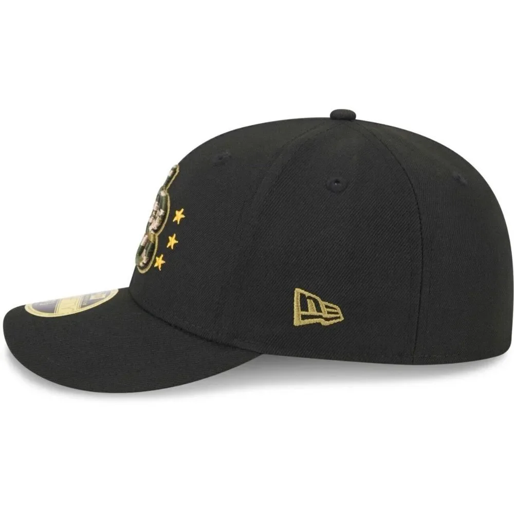 Men New Era 7 1/4 Black Tampa Bay Rays 2024 Armed Forces Day 9FIFTY Snapback Hat